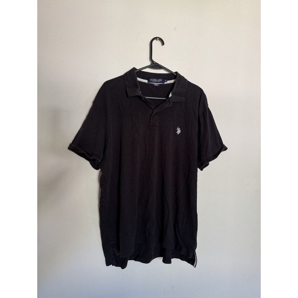 US Polo ASSN. Performance Pique  Black Short Sleeve Shirt XL‎ Cotton Blend
